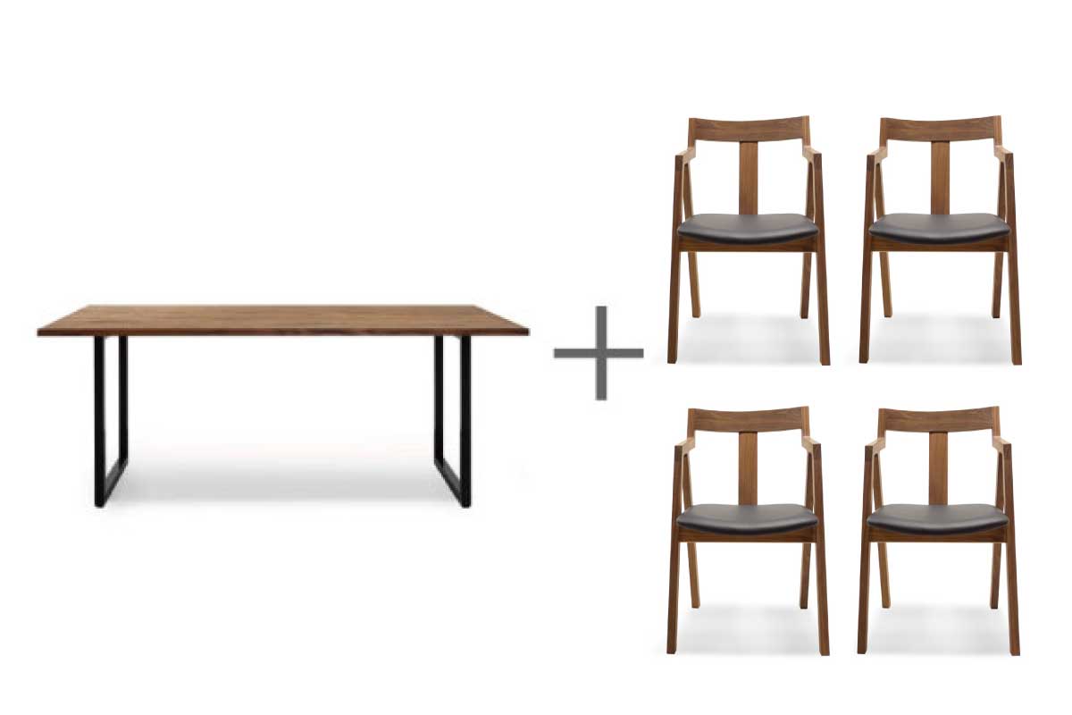 ALTERNA DINING TABLE＋COR1 CHAIR SET